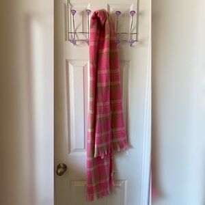 Pink Plaid Scarf